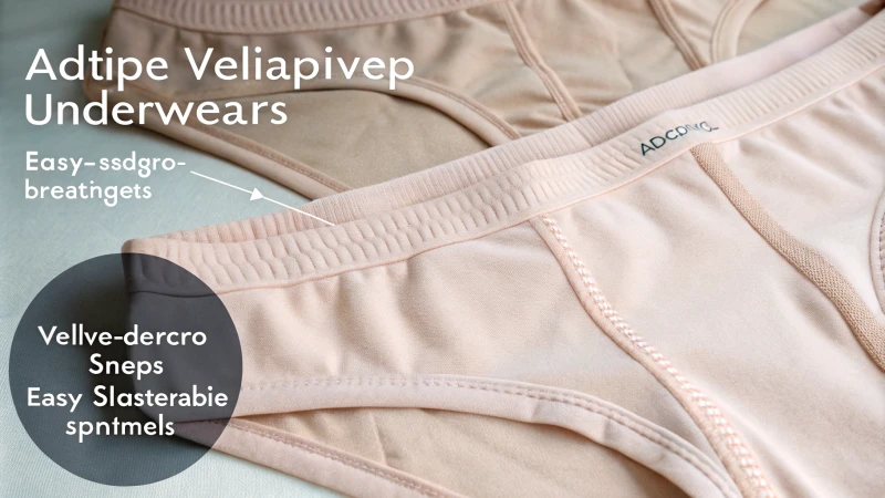 Close-up of adaptive underwear showcasing its features