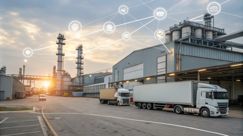 Illustration of a blockchain network in a modern supply chain