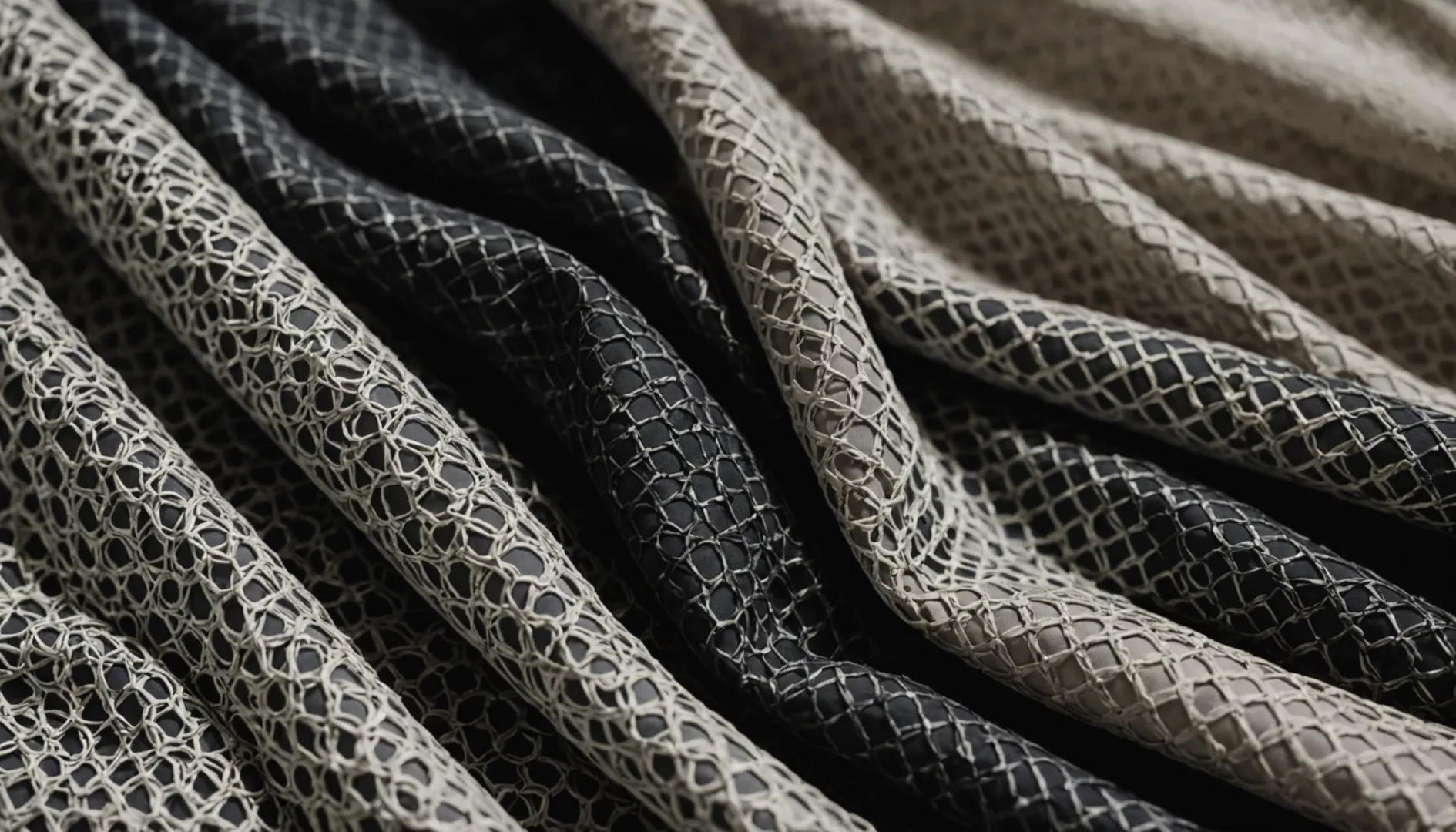 Close-up of breathable underwear made from mesh, polyester, and nylon