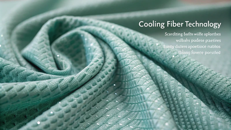 Close-up of a fabric sample with cooling technology