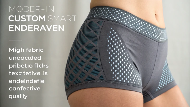 Close-up of custom smart underwear showcasing high-tech fabric