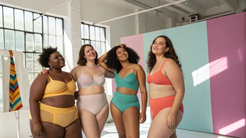 A diverse group of Gen Z models in stylish underwear