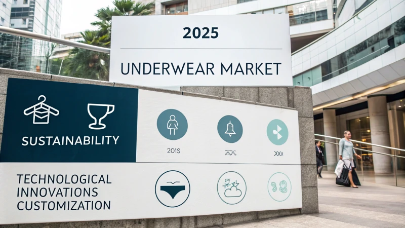 Infographic showcasing trends in the global underwear market for 2025