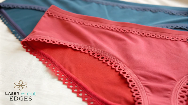 Close-up of high-quality underwear with laser-cut edges