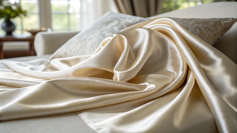Close-up of luxurious silk fabric