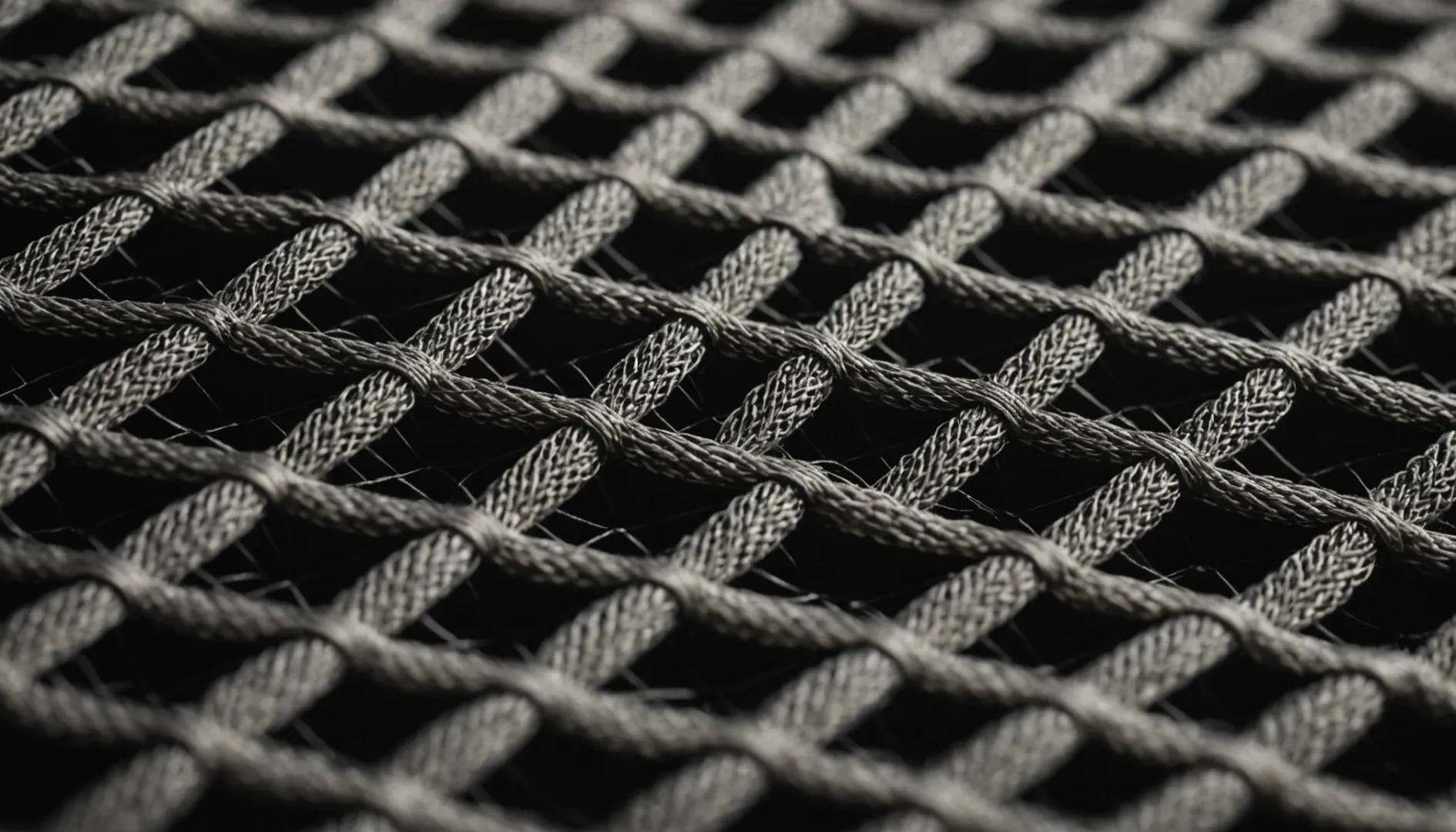 Close-up of mesh fabric showing its open-weave structure
