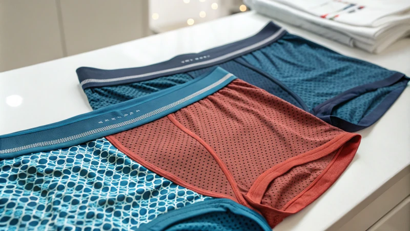 Close-up of modern men's underwear on a clean surface