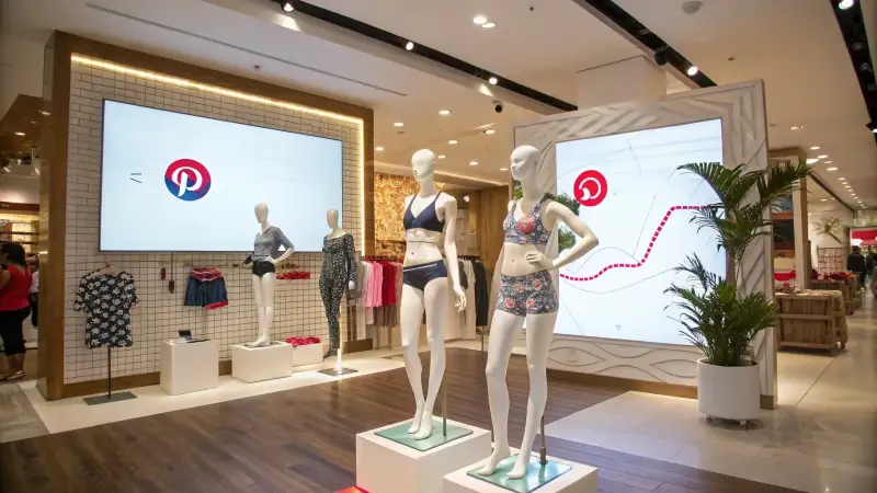Modern retail space showcasing men's and women's underwear on mannequins
