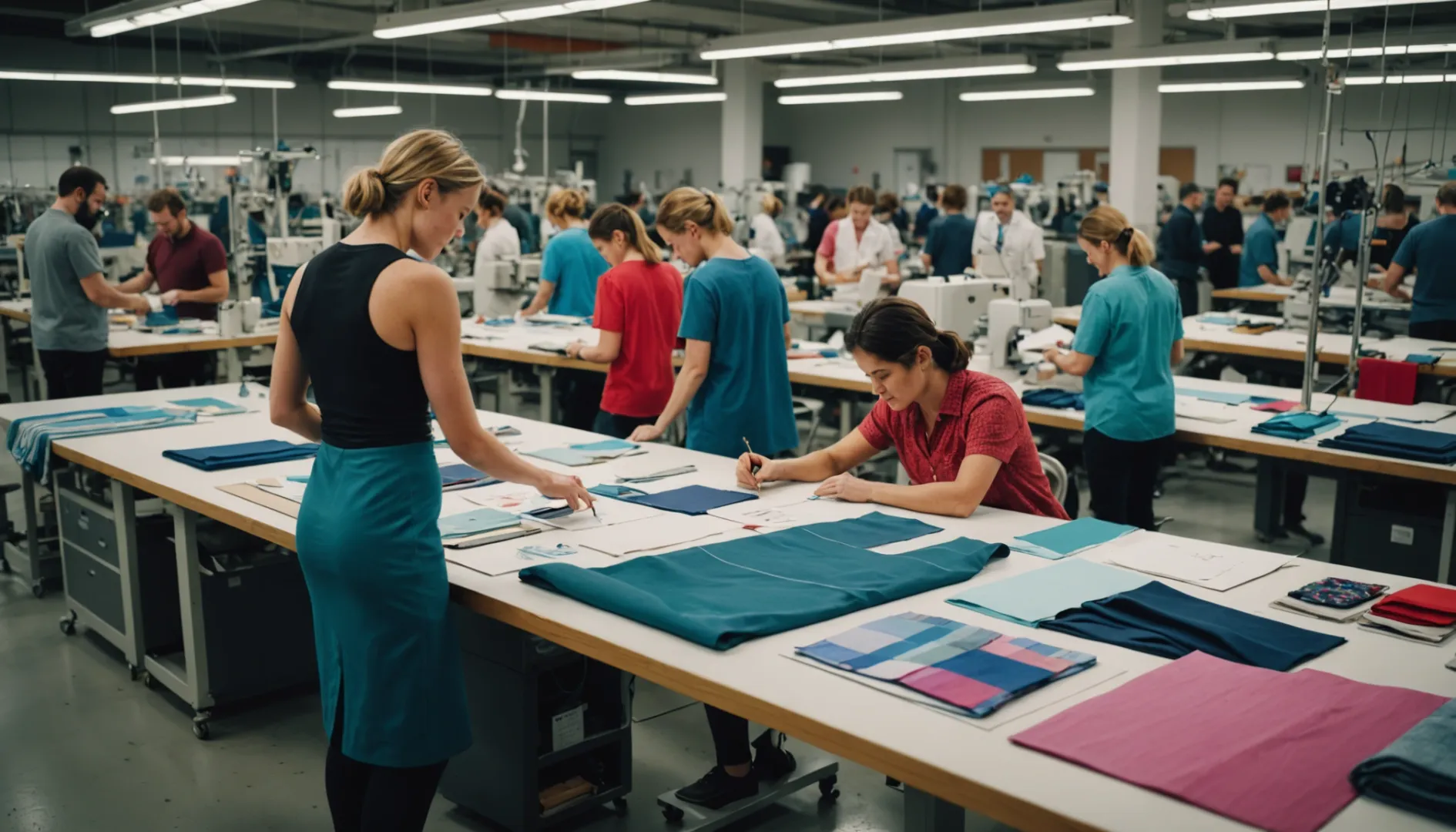 Scene of OEM custom underwear manufacturing process
