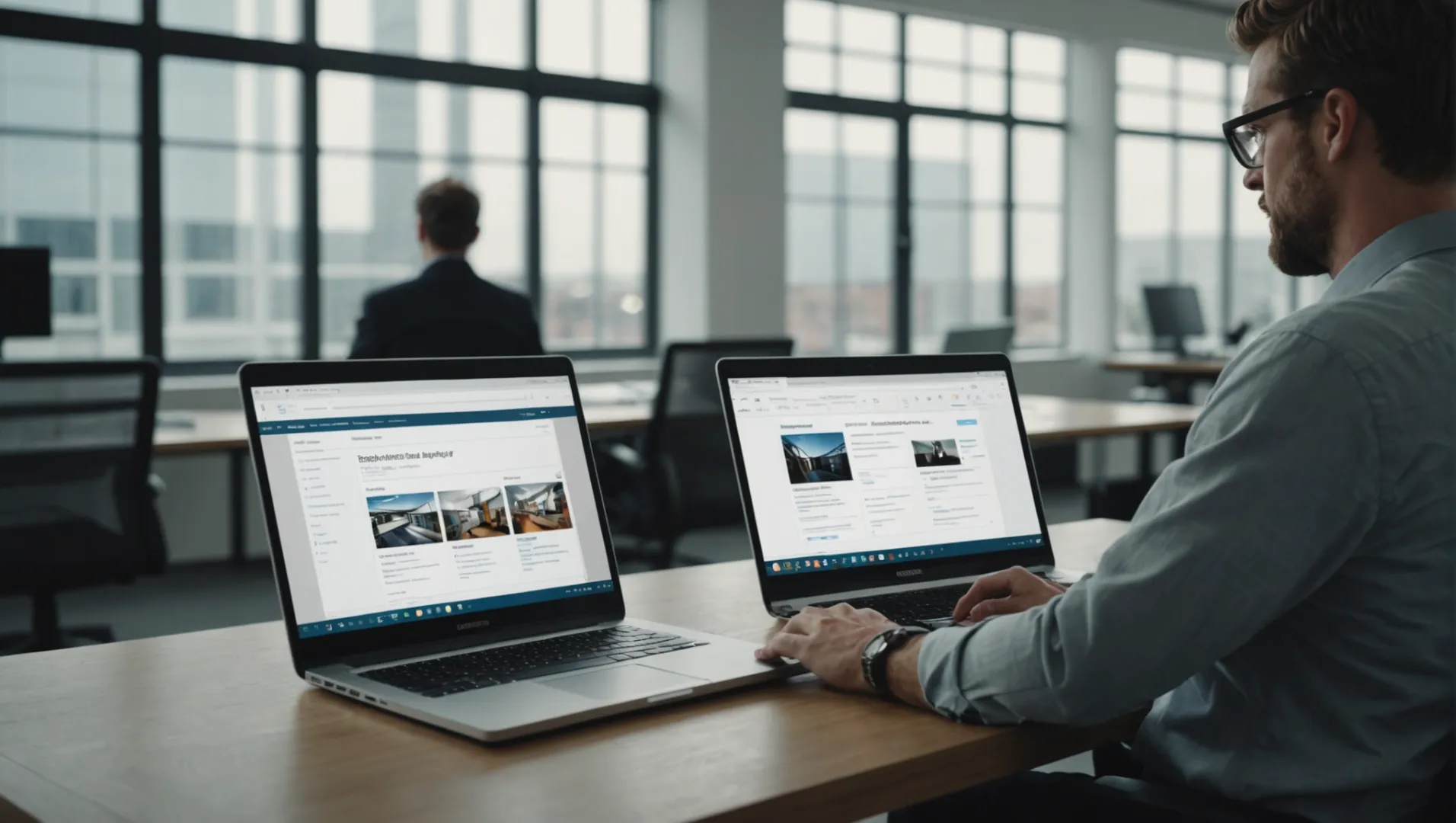 An online directory interface showcasing profiles of manufacturers with search filters and reviews