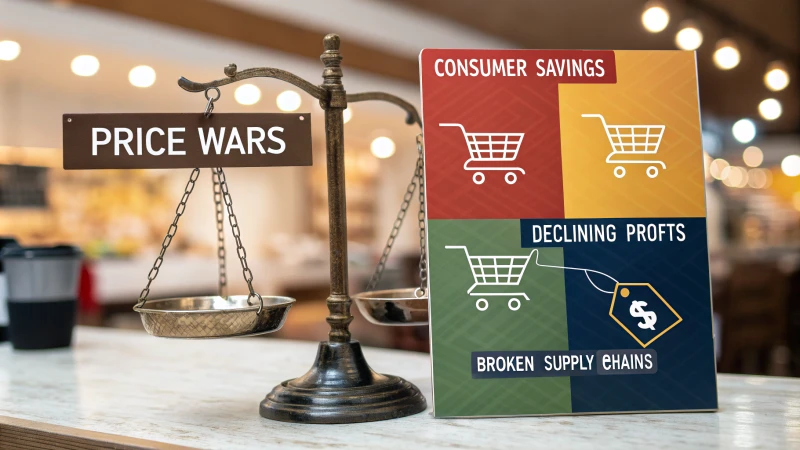Infographic illustrating price wars in business