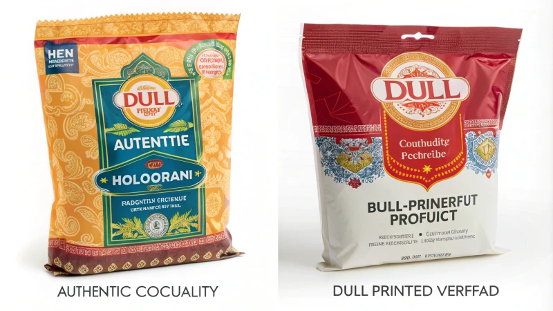 Comparison of authentic and counterfeit product packages