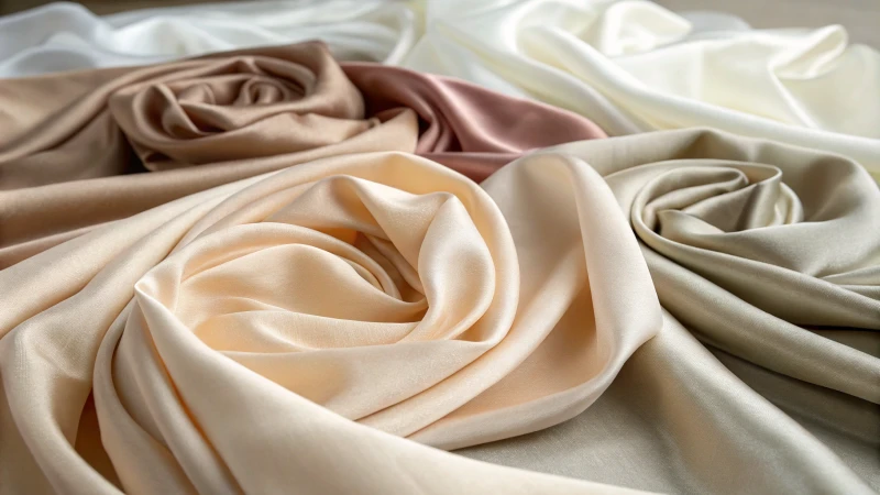 Close-up view of soft fabrics suitable for sensitive skin