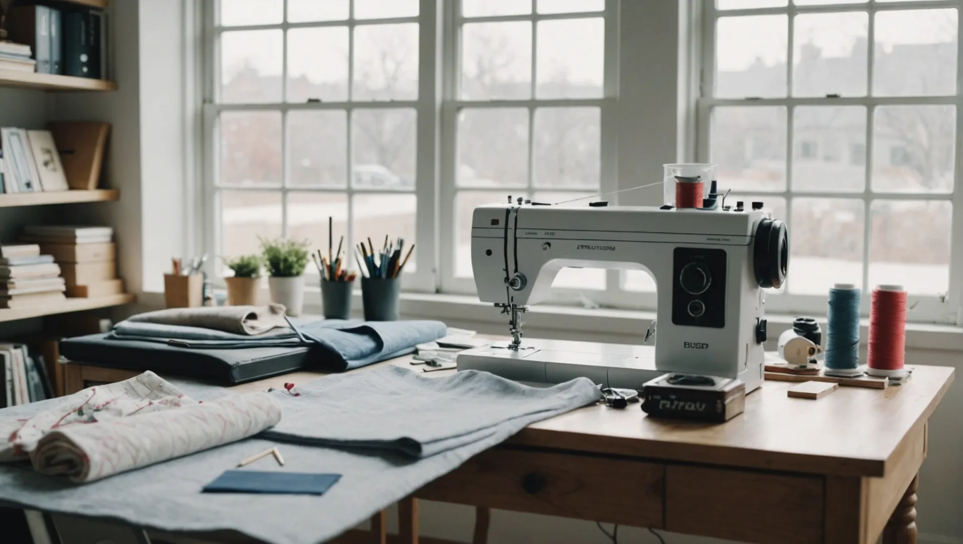 A creative workspace for designing an underwear brand