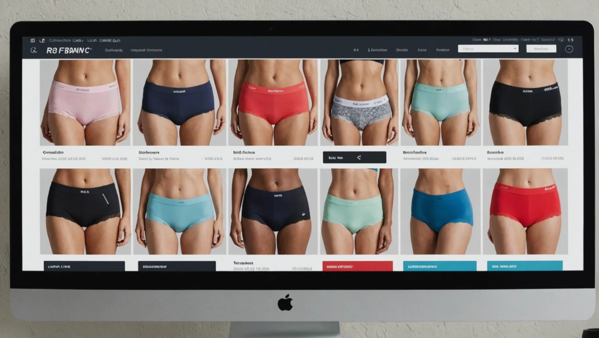 Wholesale underwear displayed on an online marketplace platform