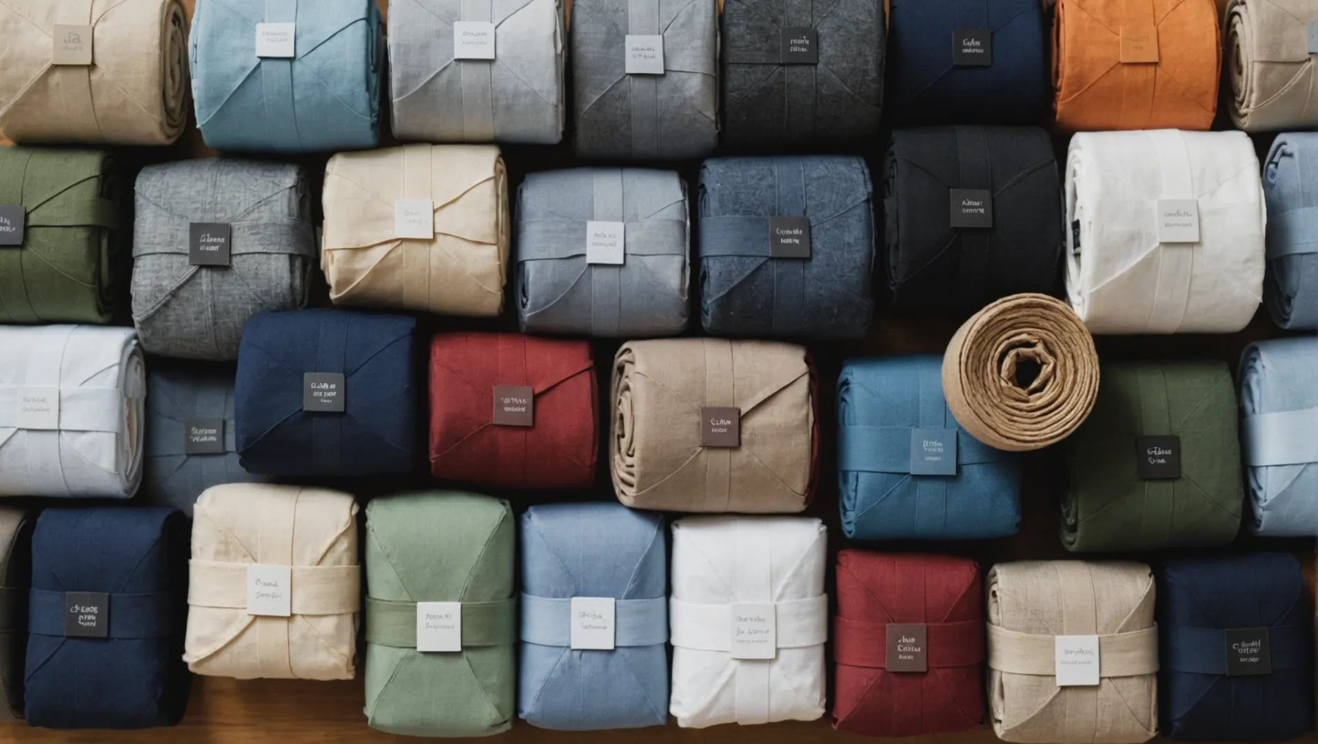 Various types of underwear fabrics displayed, including bamboo, MicroModal, Tencel, and cotton.