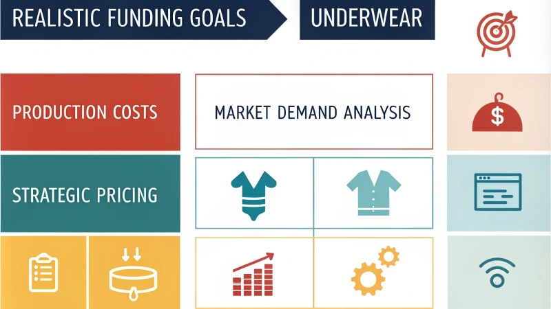 Infographic on setting realistic funding goals for an underwear project