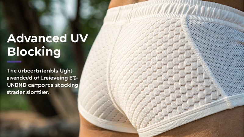 Close-up of advanced UV-blocking underwear fabric