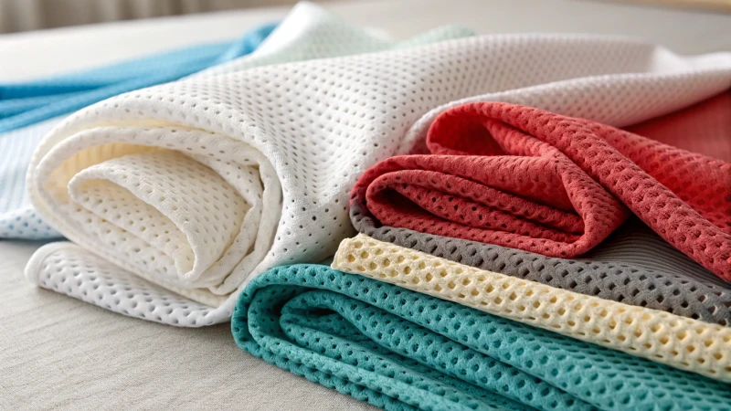 Close-up of advanced fabrics showcasing various textures