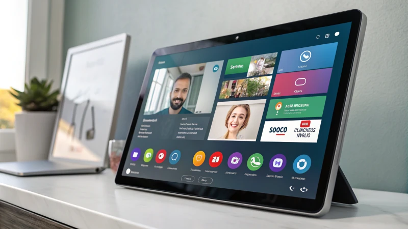A modern digital interface for a communication platform