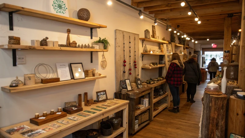 A cozy Etsy shop filled with unique handmade crafts