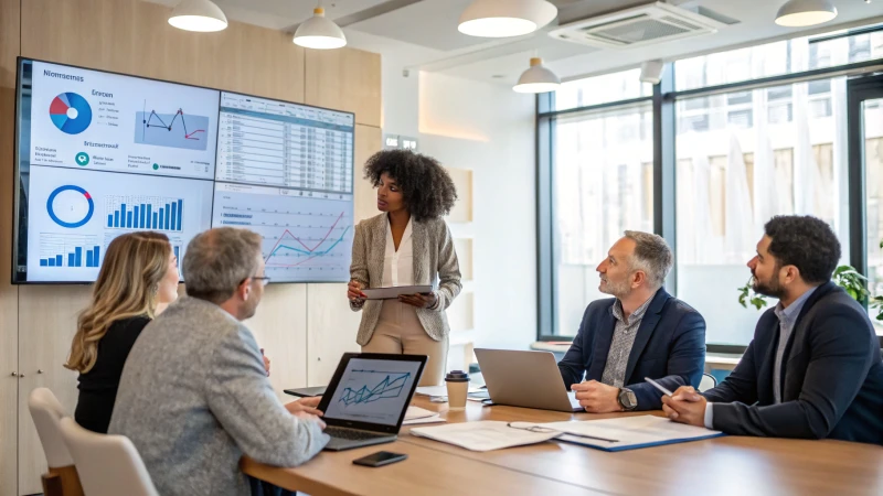 Diverse professionals in a conference room discussing tariff changes