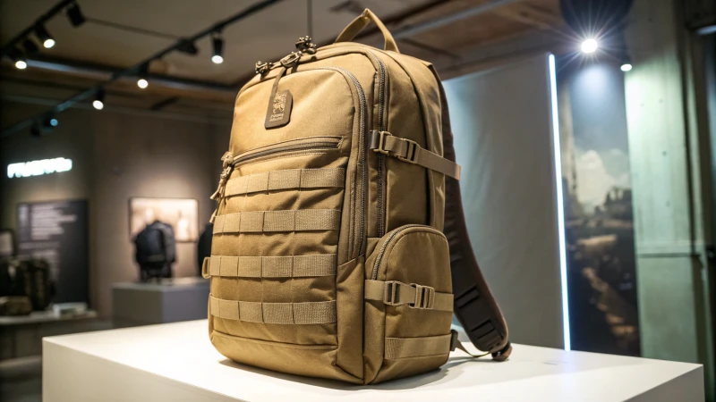 Durable backpack with robust stitching displayed in a neutral setting.