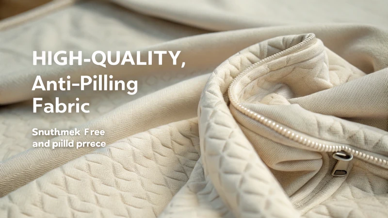 Close-up of a smooth anti-pilling fabric