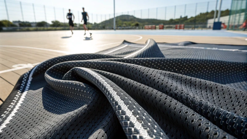 Close-up of high-tech sports fabric