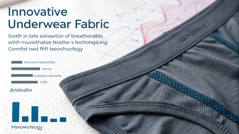 Close-up of innovative underwear fabric with smooth texture