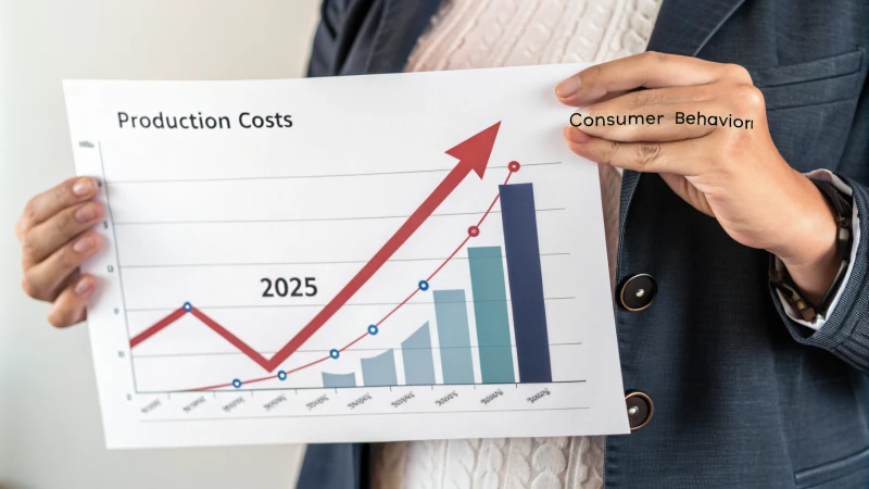 Line graph showing projected impact of import tariffs on underwear pricing by 2025