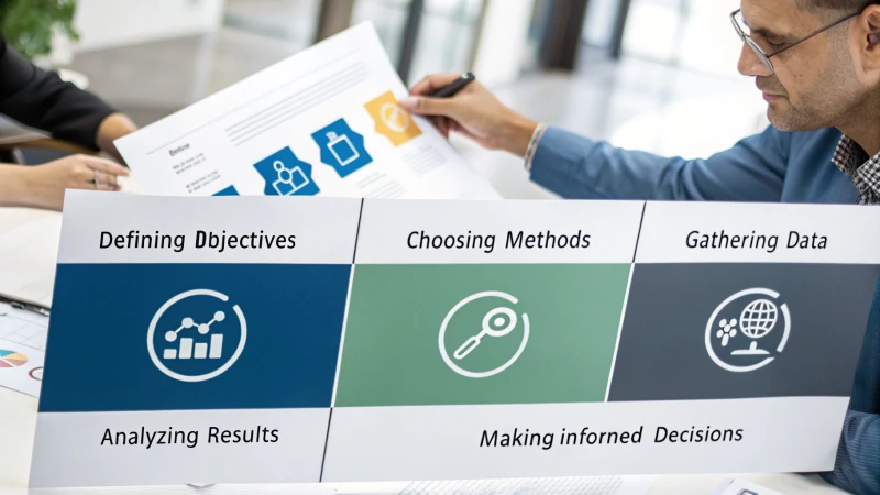 Infographic illustrating key steps of effective market research
