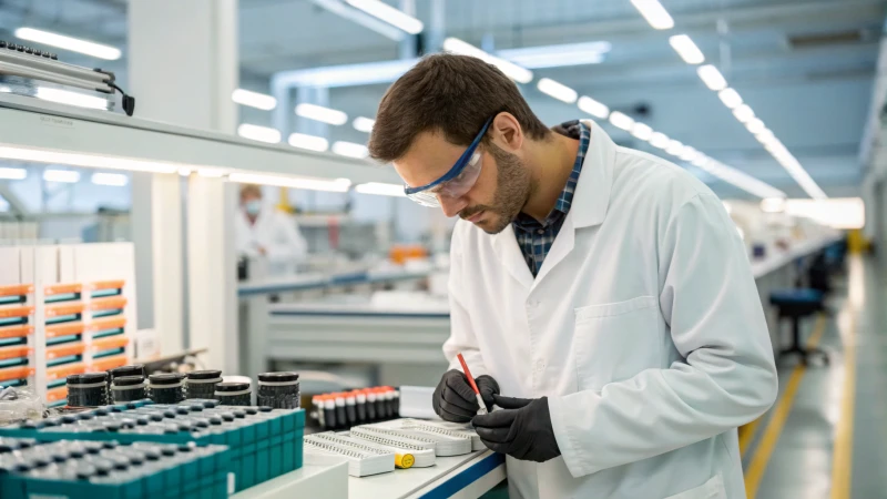 A technician conducting fit testing in a modern lab