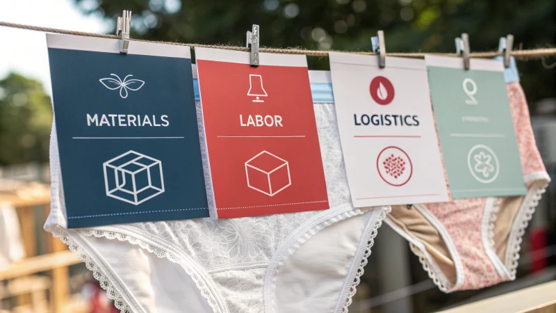Infographic detailing transparent pricing in underwear production