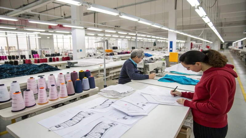 Stages of underwear production in a clothing factory