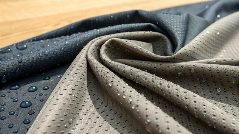 Close-up of textured activewear fabric