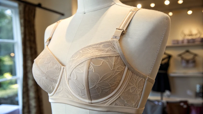 Close-up of a well-fitted bra on a mannequin